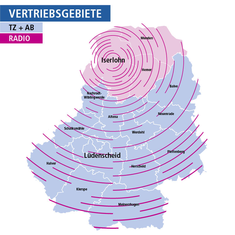 Karte Vertriebsgebiete MZV