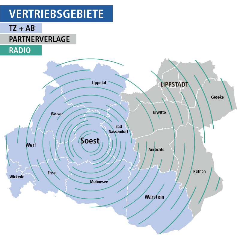 Karte Vertriebsgebiete SO