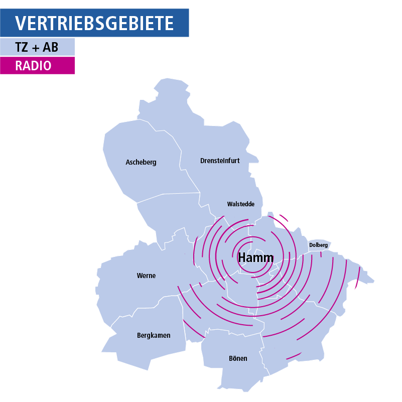Karte Vertriebsgebiete WA