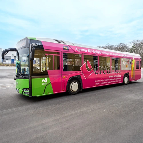 Creandi Buswerbung mit Stadtwerke Hamm